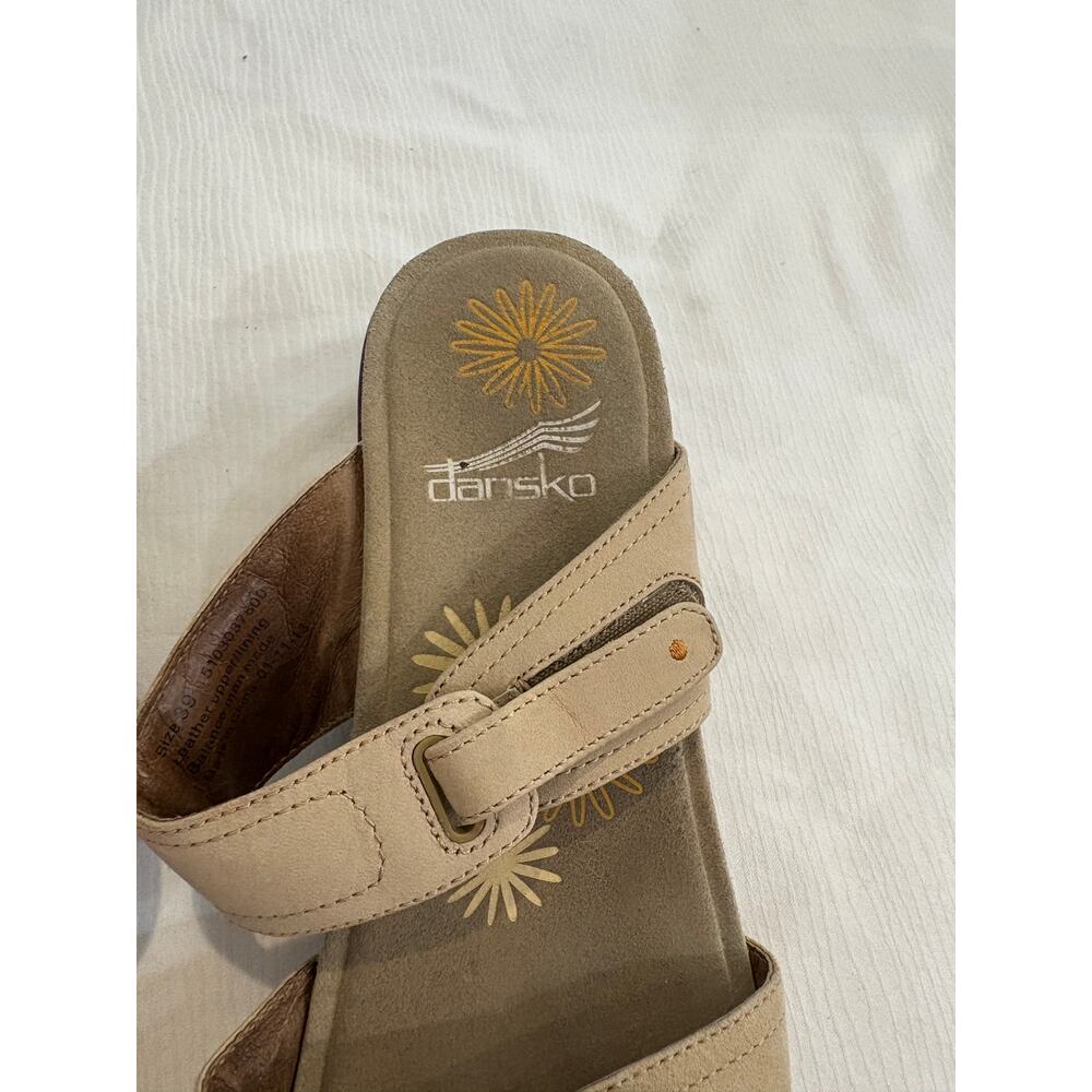 Dansko Isabel Tan Leather Adjustable ortho comfort Slide Sandals Womens 39 8.5-9 - Picture 5 of 12